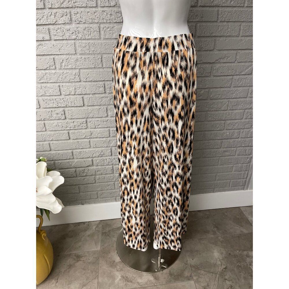 G by Giuliana Women's Animal Print Side Slit Pant & Top 2 Pcs Set Size LP NWT - Picture 5 of 12